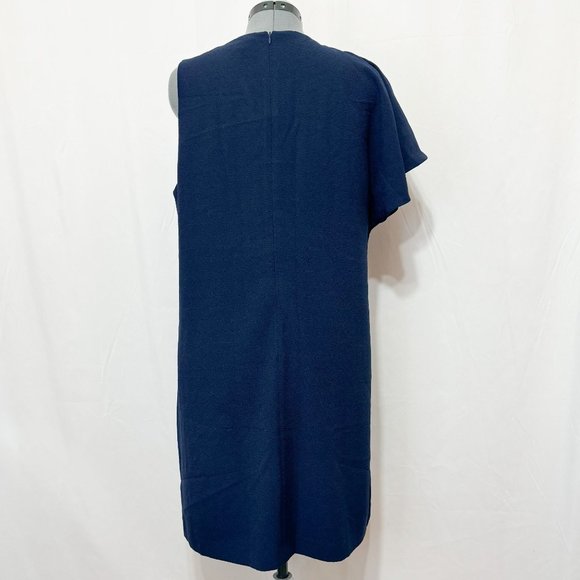Chelsea28 NWOT Sz XL Navy One Shoulder A-Lined Lined Dress - Picture 8 of 13